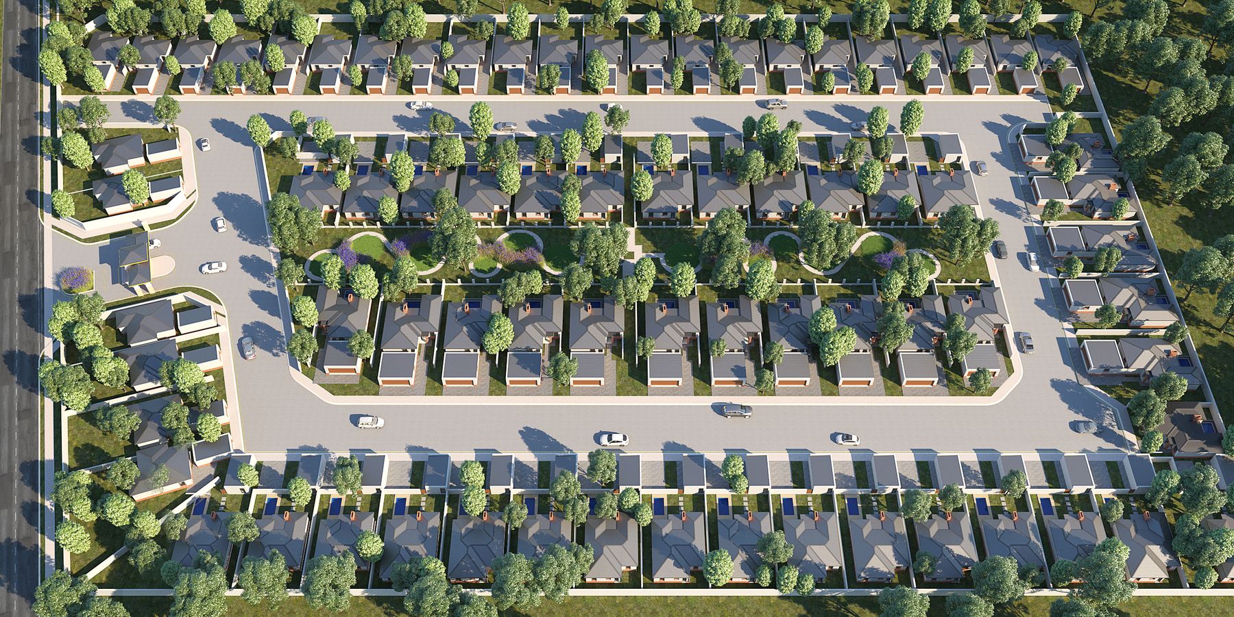 33@View residential estate, aerial view